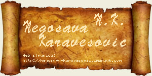 Negosava Karavesović vizit kartica